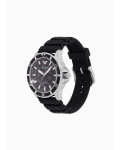 Automatic Black Silicone Watch